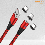 Magnetic data cable 2 in 1 conntector