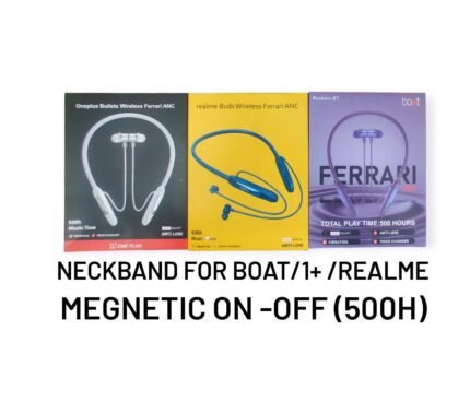 Neckband For Realme/1+/Boat Magnetic ON/OFF (500 H)