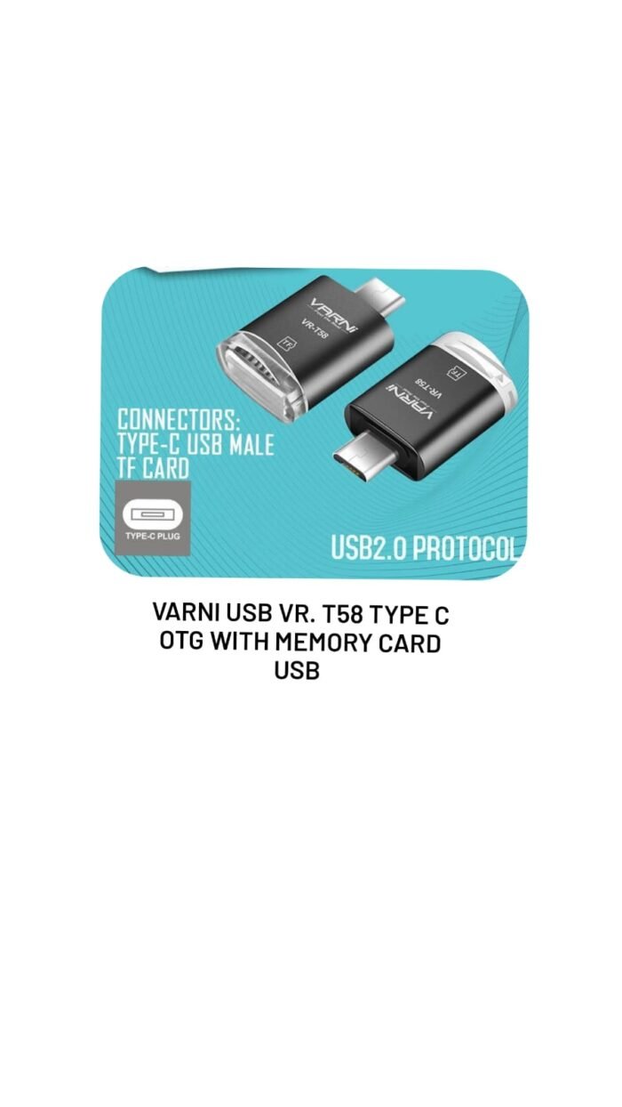 Mobile Accessories OTG Varni Usb VR T58 Type-C With Memory Card Sheet