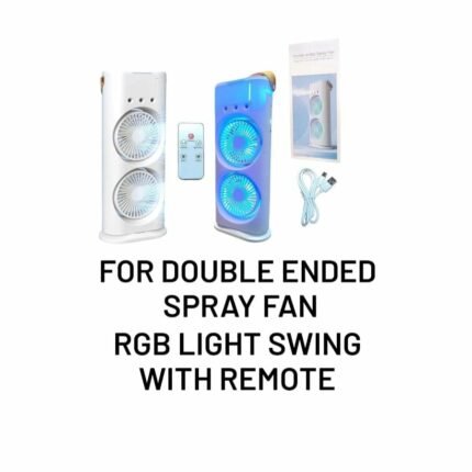 Gadgets Double Ended Spray Fan RGB Light Swing With Remote