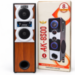 Speaker Bluetooth AK-8500  Tower with Wood-Finish