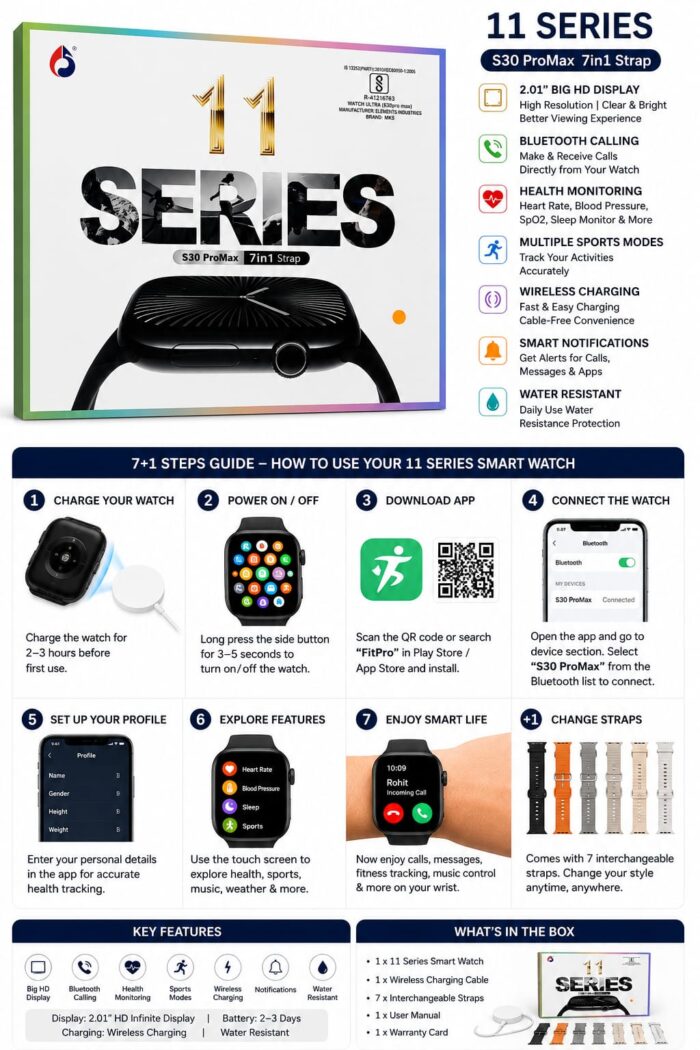 Smart watch S30 Pro Max ( 7 in 1strap)