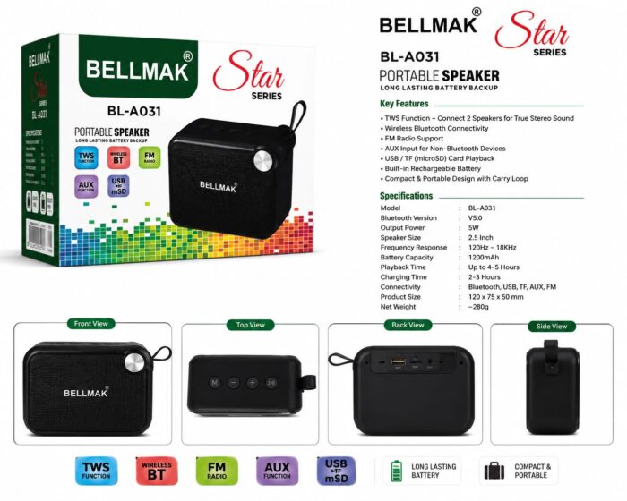 Bluetooth Speaker BELLMAK BL-A031 Star Series