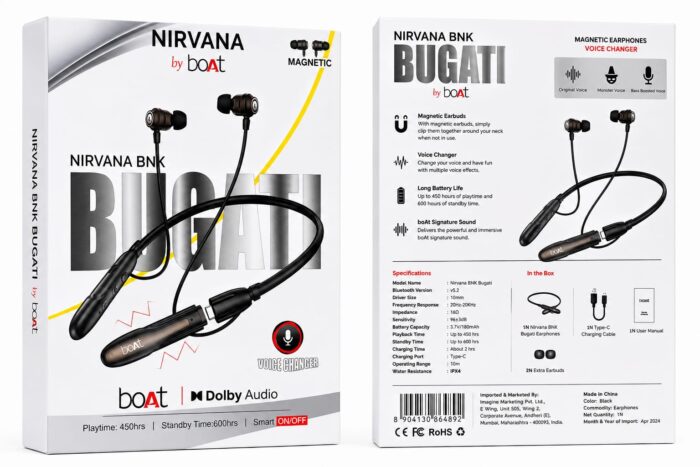 Neckband For Boat Nirvana Bugati Voice Changer