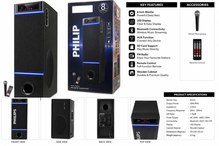 Bluetooth Speaker Philips Big Tower