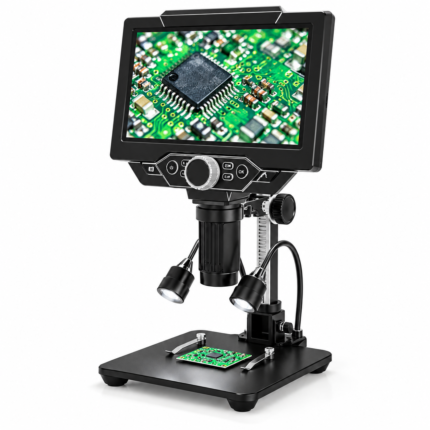 9 Inch Digital Microscope with 1600X Zoom and LED Lights