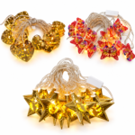 Decorative LED String Lights – Heart, Butterfly & Star Designs 3mtr