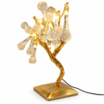 Crystal Drop LED Tree Light - Golden Decorative Table Lamp - Image 2