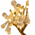 Crystal Drop LED Tree Light - Golden Decorative Table Lamp