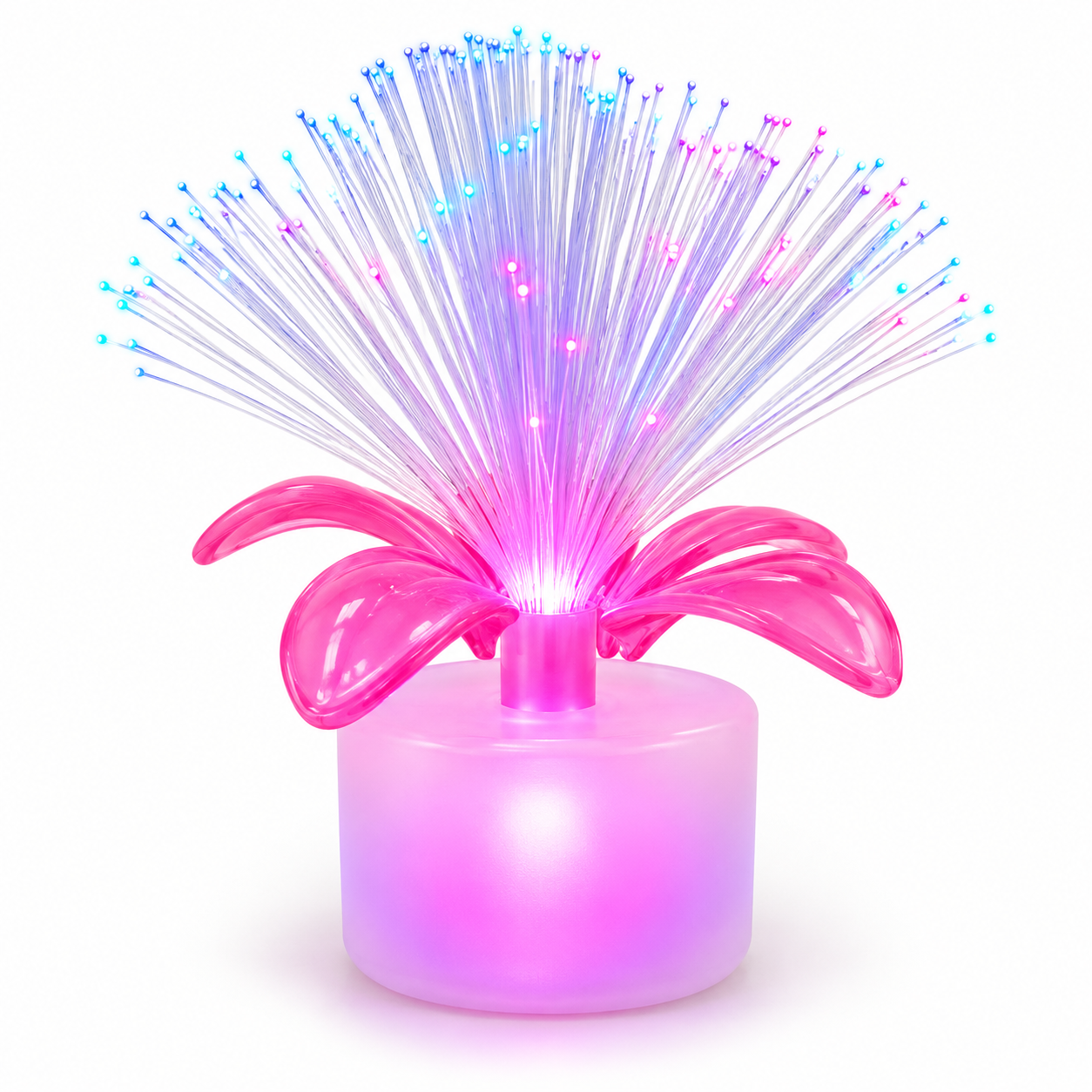 Fiber Optic Flower Light Fiber Optic Flower Light - Decorative Diwali Table Lamp - Image 1