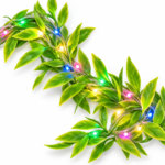 Green Leaf LED String Lights Multicolour & Warm Yellow - Image 4