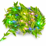 Green Leaf LED String Lights Multicolour & Warm Yellow - Image 5