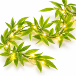 Green Leaf LED String Lights Multicolour & Warm Yellow - Image 3